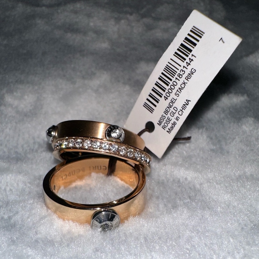 Henri Bendel Miss Stack Ring Rose Gold